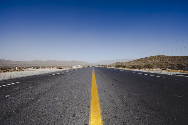 Long stretch of road