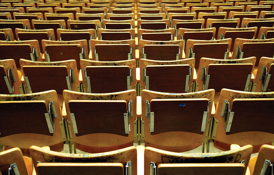 Classroom full of chairs