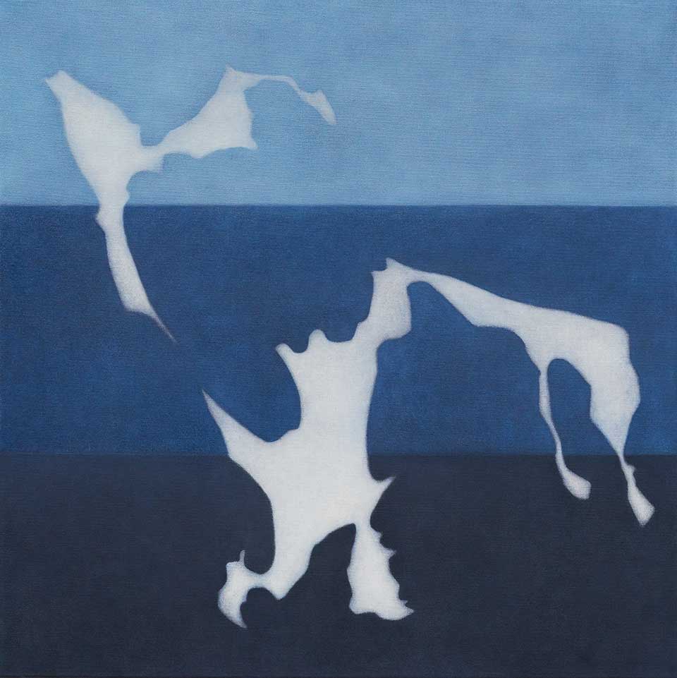 Guðrún Kristjánsdóttir, Snow Symbol I, 2015, 100 x 100 cm, oil on linen. Photo by Pétur Thomsen.