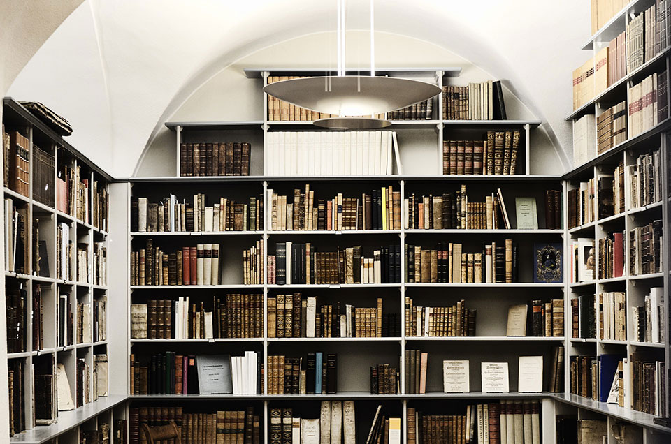 Library with books