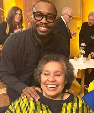 A photograph of Karlos Hill and Katharina Oguntoye smiling together