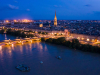 A photograph of Bordeaux at night