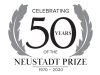 The logo for the 2020 Neustadt Lit Fest. Text reads Celebrating 50 Years of the Neustadt Prize: 1970-2020