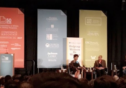 Chimamanda Ngozi Adichie and Ta-Neihisi Coates in conversation at AWP / Photo: Alexandra Goodman