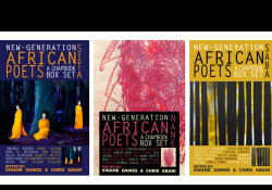 The cover to three volumes of the New Generation of African Poets series.